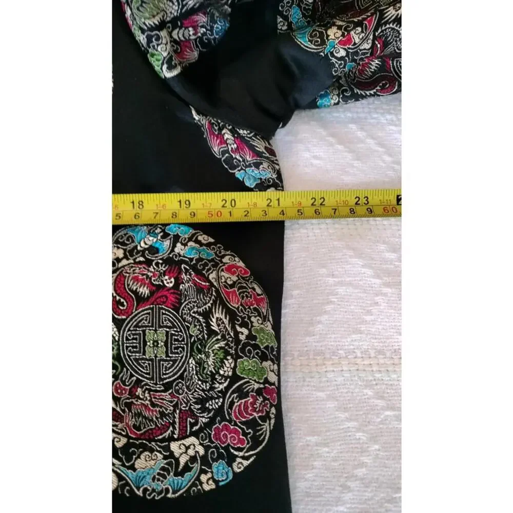 Vintage R&K Evening 100% Silk Jacket Geometric Asian Women's Size 10‎